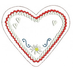 Stickdatei - Bayrisches Lebkuchenherz Edelweiß